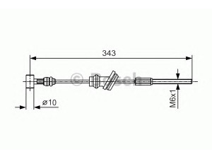 BOSCH 1 987 482 020 trosas, stovėjimo stabdys 
 Stabdžių sistema -> Valdymo svirtys/trosai
49 05 980