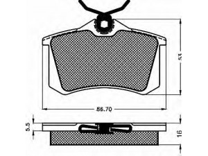 BSF 10638 stabdžių trinkelių rinkinys, diskinis stabdys 
 Techninės priežiūros dalys -> Papildomas remontas
1J0698451F, 425056, 425108, 7701206784