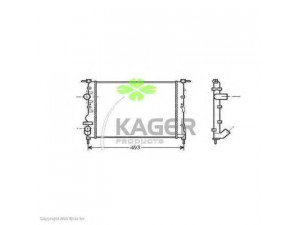 KAGER 31-0954 radiatorius, variklio aušinimas 
 Aušinimo sistema -> Radiatorius/alyvos aušintuvas -> Radiatorius/dalys
7700836301