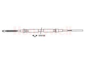 BENDIX 432827B trosas, stovėjimo stabdys 
 Stabdžių sistema -> Valdymo svirtys/trosai
6K9609721, 6K9609721