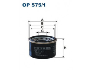 FILTRON OP575/1 alyvos filtras 
 Techninės priežiūros dalys -> Techninės priežiūros intervalai
1230A040