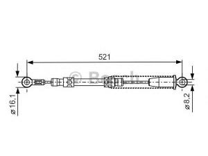 BOSCH 1 987 477 091 trosas, stovėjimo stabdys 
 Stabdžių sistema -> Valdymo svirtys/trosai
7661241, 7661241, 7661241