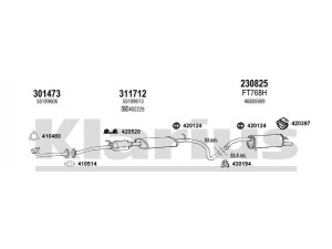 KLARIUS 330875E išmetimo sistema 
 Išmetimo sistema -> Išmetimo sistema, visa