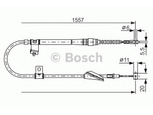 BOSCH 1 987 477 609 trosas, stovėjimo stabdys 
 Stabdžių sistema -> Valdymo svirtys/trosai
54402 60G10 000, 54402-60G10