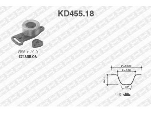 SNR KD455.18 paskirstymo diržo komplektas 
 Techninės priežiūros dalys -> Papildomas remontas
7700871168
