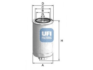 UFI 24.500.00 kuro filtras 
 Techninės priežiūros dalys -> Papildomas remontas
1907539, 8107486, 8107716, 0/952692