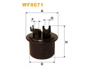 WIX FILTERS WF8071 kuro filtras 
 Techninės priežiūros dalys -> Papildomas remontas
FS63, H103006, H103020