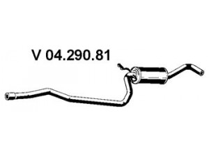 EBERSPÄCHER 04.290.81 priekinis duslintuvas 
 Išmetimo sistema -> Duslintuvas
1 030 386, 1 030 398, 1 460 169