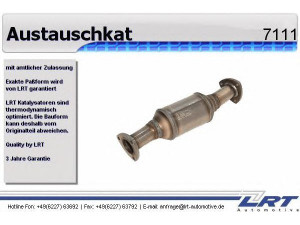 LRT 7111 katalizatoriaus keitiklis 
 Išmetimo sistema -> Katalizatoriaus keitiklis
25100507, 25127095, 25143762, 8.55.011