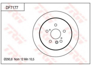 TRW DF7177 stabdžių diskas 
 Dviratė transporto priemonės -> Stabdžių sistema -> Stabdžių diskai / priedai
4243128091