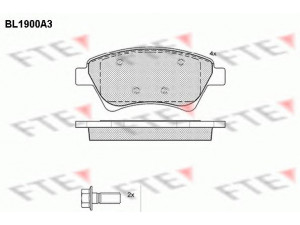 FTE BL1900A3 stabdžių trinkelių rinkinys, diskinis stabdys 
 Techninės priežiūros dalys -> Papildomas remontas
41 06 087 13R, 77 01 206 044, 77 01 209 444