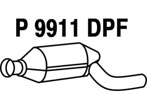 FENNO P9911DPF suodžių / kietųjų dalelių filtras, išmetimo sistema 
 Išmetimo sistema -> Suodžių/dalelių filtras
BM11040, 18307798330, 18307806413