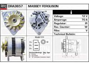 DELCO REMY DRA3857 kintamosios srovės generatorius