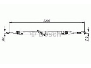 BOSCH 1 987 477 811 trosas, stovėjimo stabdys 
 Stabdžių sistema -> Valdymo svirtys/trosai
129 420 27 85, A 129 420 27 85