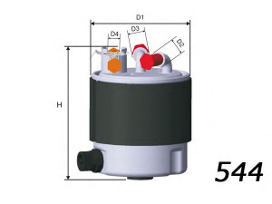 MISFAT M505 kuro filtras 
 Degalų tiekimo sistema -> Kuro filtras/korpusas
16400JD50C, 16400JD52C, 16400JD52C