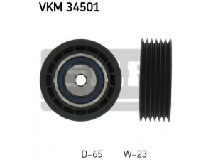 SKF VKM 34501 kreipiantysis skriemulys, V formos rumbuotas diržas 
 Diržinė pavara -> V formos rumbuotas diržas/komplektas -> Laisvasis/kreipiamasis skriemulys
43 56 127