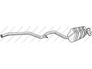 BOSAL 288-493 galinis duslintuvas 
 Išmetimo sistema -> Duslintuvas
211 490 17 21, 211 490 23 59, 211 490 58 20