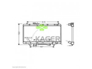 KAGER 31-2871 radiatorius, variklio aušinimas 
 Aušinimo sistema -> Radiatorius/alyvos aušintuvas -> Radiatorius/dalys
164007A282