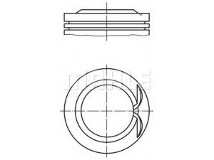 MAHLE ORIGINAL 040 25 00 stūmoklis 
 Variklis -> Cilindrai/stūmokliai