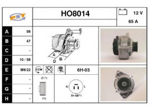 SNRA HO8014 kintamosios srovės generatorius 
 Elektros įranga -> Kint. sr. generatorius/dalys -> Kintamosios srovės generatorius
31100PH1004, 31100PH1014, 31100PH1024