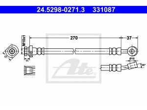 ATE 24.5298-0271.3 stabdžių žarnelė 
 Stabdžių sistema -> Stabdžių žarnelės
58737-1H500