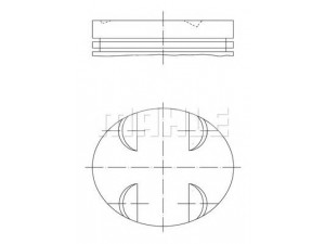 PERFECT CIRCLE 56 01348 L stūmoklis 
 Variklis -> Cilindrai/stūmokliai
11 25 1 437 038, 14 37 0 439