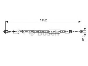 BOSCH 1 987 482 025 trosas, stovėjimo stabdys 
 Stabdžių sistema -> Valdymo svirtys/trosai
639 427 05 38, A 639 427 05 38