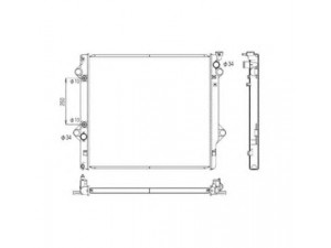 NRF 53568 radiatorius, variklio aušinimas 
 Aušinimo sistema -> Radiatorius/alyvos aušintuvas -> Radiatorius/dalys
1640031350, 1640031351