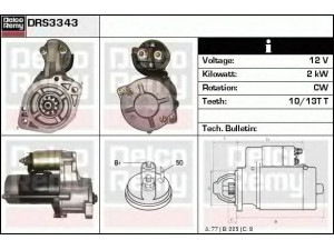 DELCO REMY DRS3343N starteris 
 Elektros įranga -> Starterio sistema -> Starteris
M2T63171, M2T74171, MD156987, MD164976