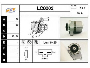 SNRA LC8002 kintamosios srovės generatorius 
 Elektros įranga -> Kint. sr. generatorius/dalys -> Kintamosios srovės generatorius