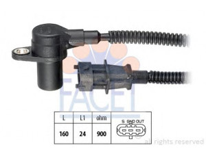 FACET 9.0561 jutiklis, alkūninio veleno impulsas; impulso jutiklis, smagratis 
 Elektros įranga -> Jutikliai
39180 4A400