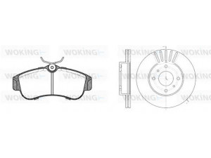 WOKING 82203.00 stabdžių rinkinys, diskiniai stabdžiai 
 Stabdžių sistema -> Diskinis stabdys -> Stabdžių remonto rinkinys