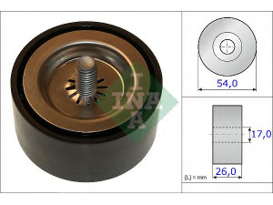 INA 532 0672 10 kreipiantysis skriemulys, V formos rumbuotas diržas 
 Diržinė pavara -> V formos rumbuotas diržas/komplektas -> Laisvasis/kreipiamasis skriemulys
651 200 07 70