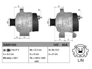 DENSO DAN1100 kintamosios srovės generatorius 
 Elektros įranga -> Kint. sr. generatorius/dalys -> Kintamosios srovės generatorius
27060-0Y141