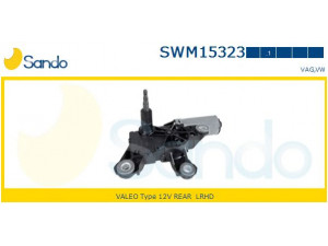 SANDO SWM15323.1 valytuvo variklis 
 Priekinio stiklo valymo sistema -> Varikliukas, priekinio stiklo valytuvai
7H0955711