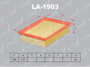 LYNXauto LA-1903 oro filtras 
 Techninės priežiūros dalys -> Techninės priežiūros intervalai
96950990