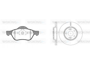 WOKING 88623.00 stabdžių rinkinys, diskiniai stabdžiai 
 Stabdžių sistema -> Diskinis stabdys -> Stabdžių remonto rinkinys
77012065980, 82000071210