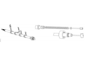 KAWE HY02114 trosas, stovėjimo stabdys 
 Stabdžių sistema -> Valdymo svirtys/trosai
5977017010