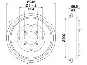 HELLA 8DT 355 301-001 stabdžių būgnas 
 Stabdžių sistema -> Būgninis stabdys -> Stabdžių būgnas
4351163B00, 4351163B10, 4351163B00