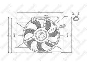 STELLOX 29-99307-SX ventiliatorius, radiatoriaus 
 Aušinimo sistema -> Oro aušinimas
09118120, 1341245, 1341309, 90442047