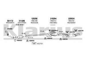 KLARIUS 930594E išmetimo sistema 
 Išmetimo sistema -> Išmetimo sistema, visa