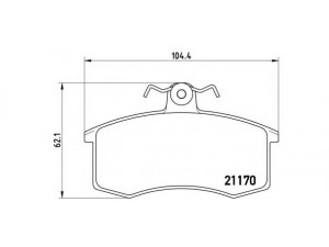 BREMBO P 41 003 stabdžių trinkelių rinkinys, diskinis stabdys 
 Techninės priežiūros dalys -> Papildomas remontas
21083501089, 21083501090, 21100350108000