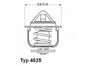 WAHLER 4635.76 termostatas, aušinimo skystis 
 Aušinimo sistema -> Termostatas/tarpiklis -> Thermostat
1 953 231, 1 961 674, 1N07-15-171