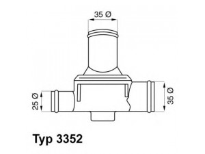 WAHLER 3352.80 termostatas, aušinimo skystis 
 Aušinimo sistema -> Termostatas/tarpiklis -> Thermostat
8230 0146, 8230 0499