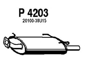 FENNO P4203 galinis duslintuvas 
 Išmetimo sistema -> Duslintuvas
20100-38U15