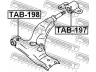 FEBEST TAB-198 valdymo svirties/išilginių svirčių įvorė 
 Ašies montavimas/vairavimo mechanizmas/ratai -> Valdymo svirtis/pasukamosios svirties sujungimas -> Montavimas/sutvirtinimas
48068-12110, 48069-12110