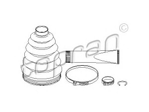 TOPRAN 207 495 gofruotoji membrana, kardaninis velenas 
 Ratų pavara -> Gofruotoji membrana
4008 800 QAE, 09111476, 44 03 476