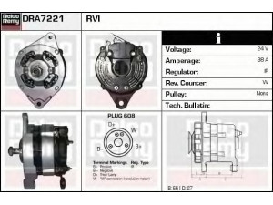 DELCO REMY DRA7221 kintamosios srovės generatorius 
 Elektros įranga -> Kint. sr. generatorius/dalys -> Kintamosios srovės generatorius
110163, A2T 8291, A2TA8291, 5000786439