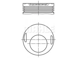 PERFECT CIRCLE 56 12288 0 stūmoklis 
 Variklis -> Cilindrai/stūmokliai
102 030 94 37, 102 030 97 37