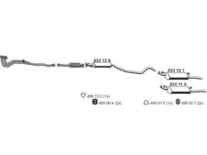 ERNST 050258 išmetimo sistema 
 Išmetimo sistema -> Išmetimo sistema, visa